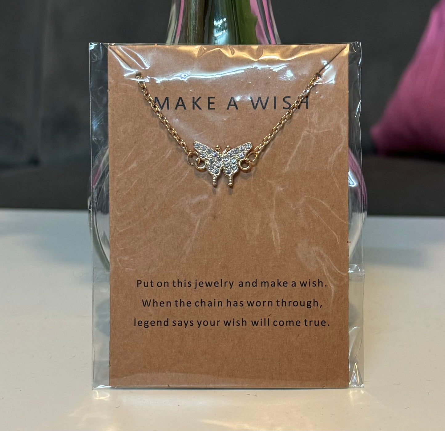 Schmetterling Halskette