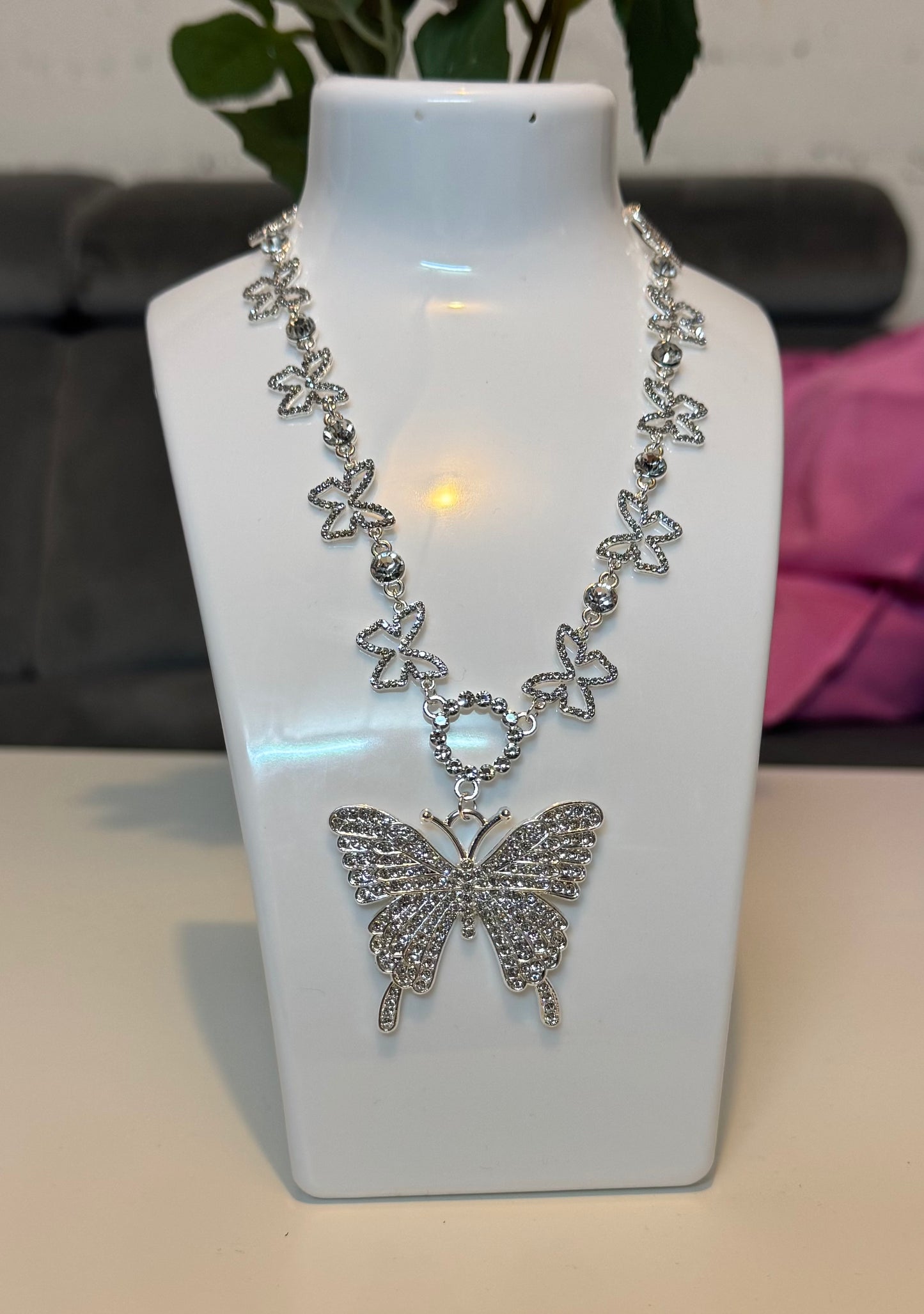 Schmetterling Halskette